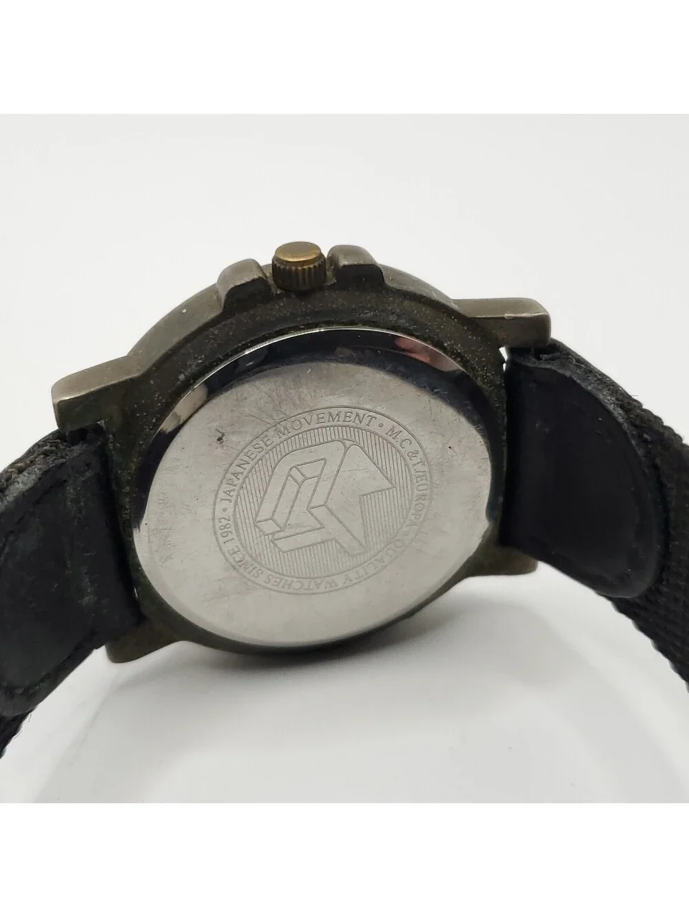 Jack In The Box MC&T 36mm Watch Black Nylon Adjustable Band New Battery
